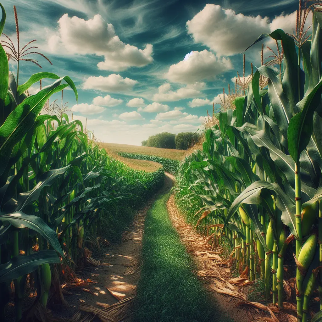A Cornfield In Iowa With Lots of Corn